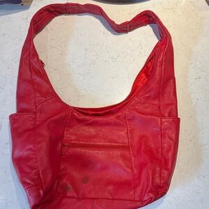 Elegant Red Hobo Bag